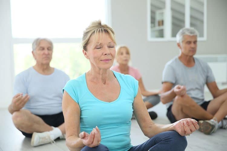 Calm breathing practice at home